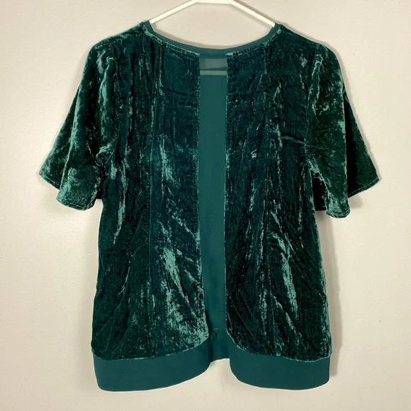 Maeve Green Velvet Blouse - Picture 2 of 11